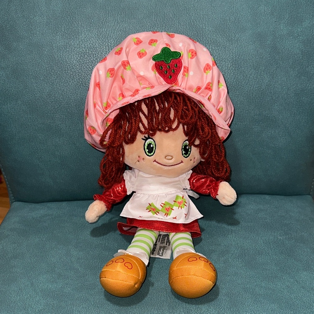 Strawberry Shortcake scented Plushie  Doll with Pink Hat and Red Dress